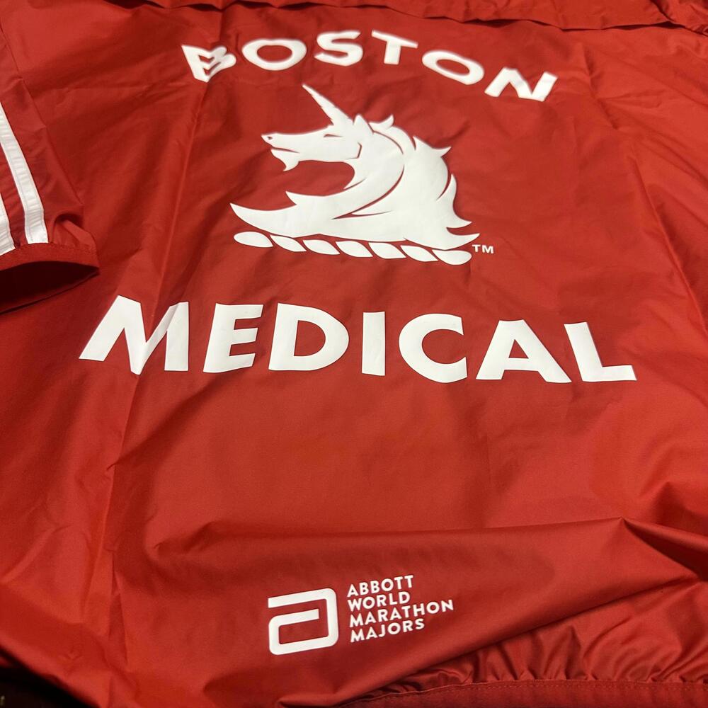 Adidas Y2K Vintage Red Boston Marathon 2023 Windbreaker Jacket Mens Size Large - Picture 3 of 5